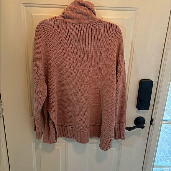 Aerie Mauve Cowl Neck Sweater Size M - Picture 2 of 5
